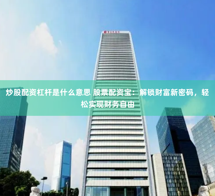 炒股配资杠杆是什么意思 股票配资宝：解锁财富新密码，轻松实现财务自由