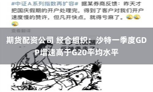 期货配资公司 经合组织：沙特一季度GDP增速高于G20平均水平